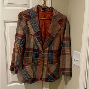 GAP Women's Multicolor Plaid Blazer Extremely Early Vintage appropriately XS